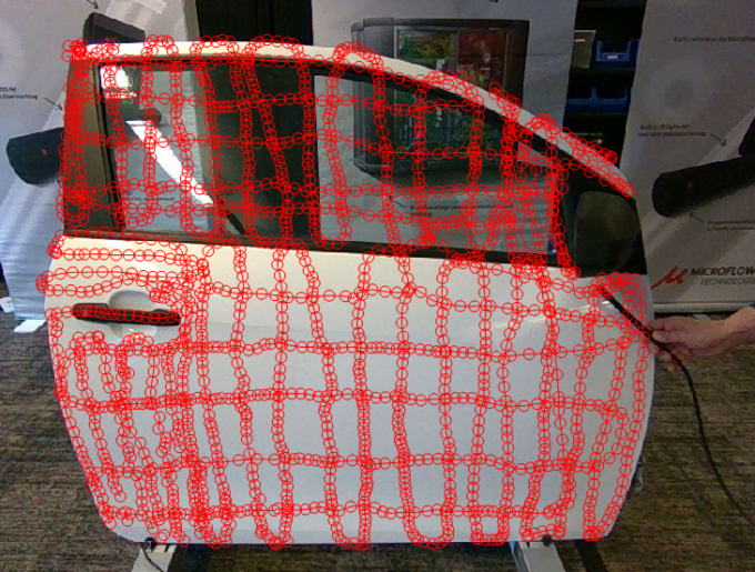 Car door tracking points