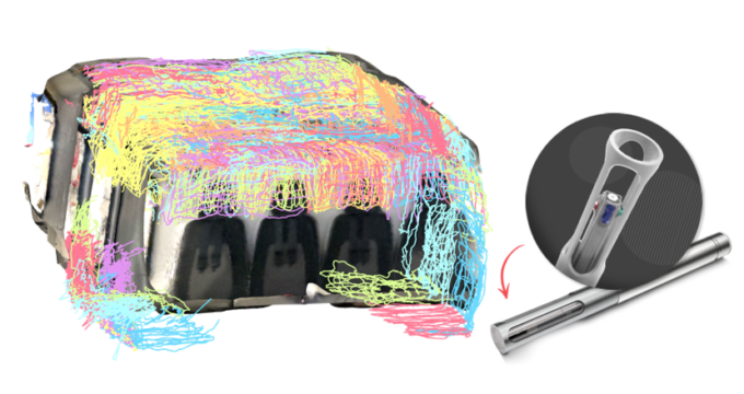 Helicopter 3d intensity scanned paths