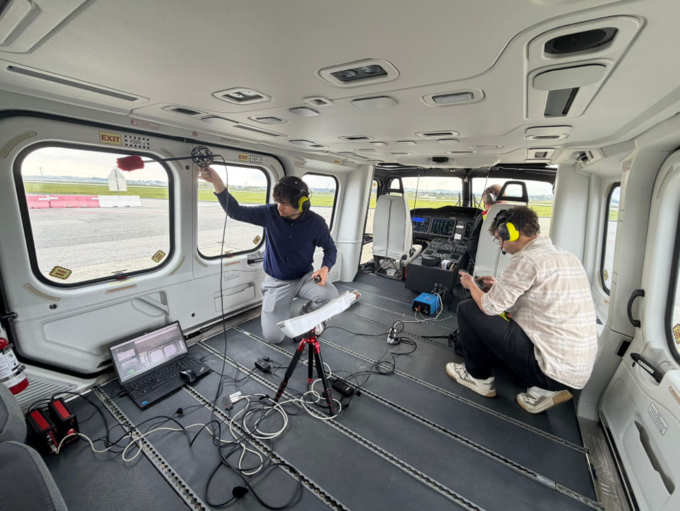 Helicopter interior noise measurement using 3d sound intensity scan and paint 3 D