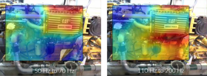 Low Frequency Sound Imaging of the Ship Engine Rear Side