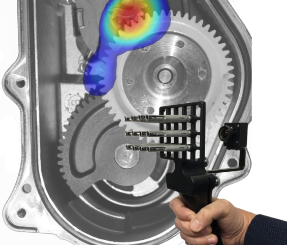 Near-field acoustic camera suitable for low frequency noise and small devices